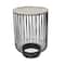 22" Black Aluminum Open Frame Wire Accent Table